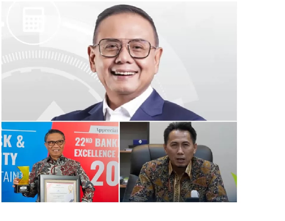 Muhammad Yamin, Dirut Bankaltimtara (atas). Calon Dirut Bankaltimtara Romy Wijayanto (kiri bawah) dan Amri Mauraga (kanan bawah).