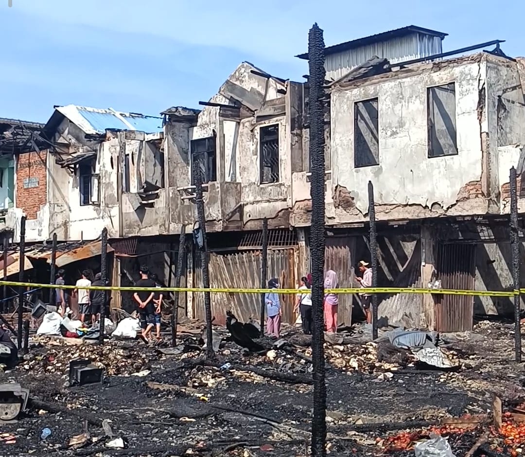  Lokasi kebakaran di Pasar Segiri Samarinda.