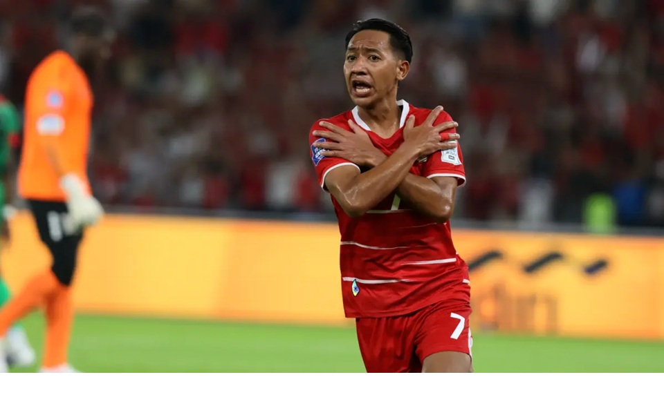 Selebrasi Beckham Putra usai menjebol gawang lawan. (JAWAPOS)