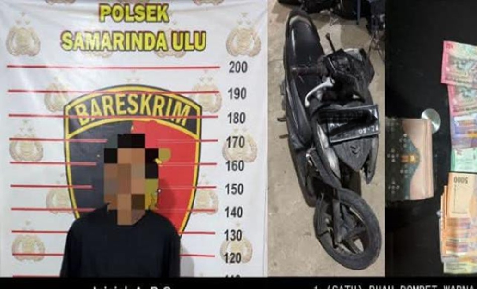 Tersangka dan barang bukti.