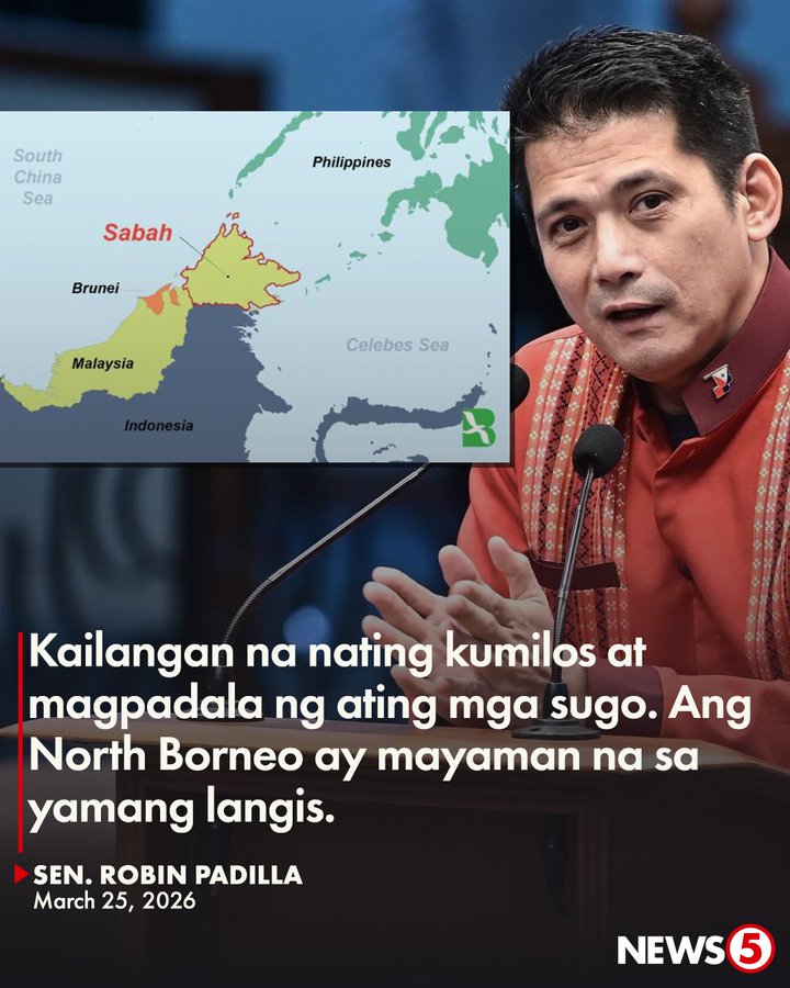 Senator Robin Padilla melontarkan seruan provokatif terkait sengketa wilayah Sabah atau Kalimantan Utara
