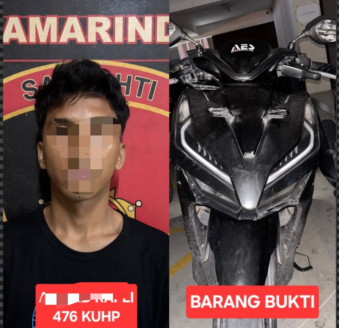 Tersangka dan barang bukti.