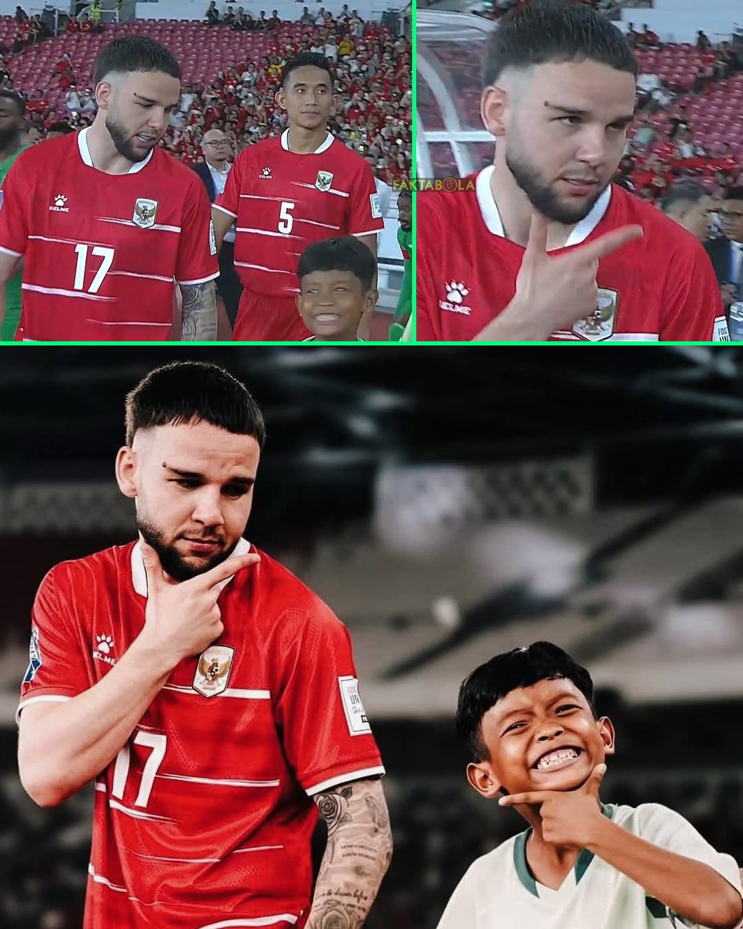 Calvin Verdonk bercanda dengan anak gawang.