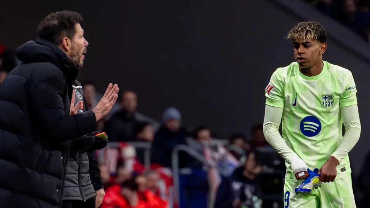 Diego Simeone dan Lamine Yamal