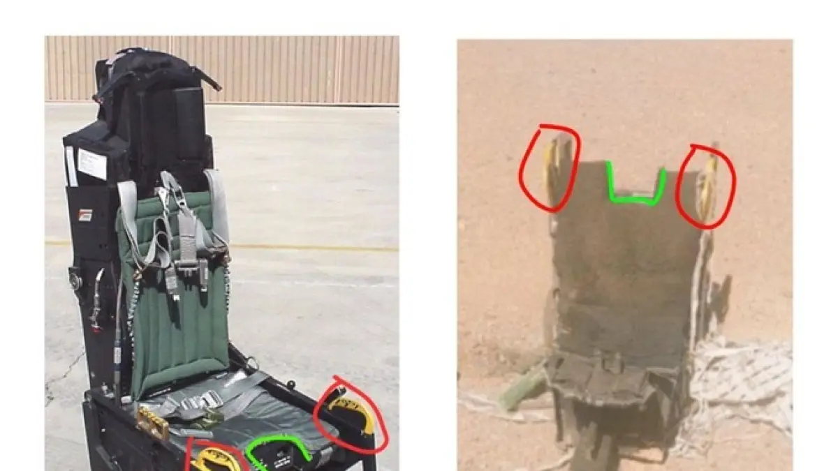 Kursi lontar pesawat F-15E.