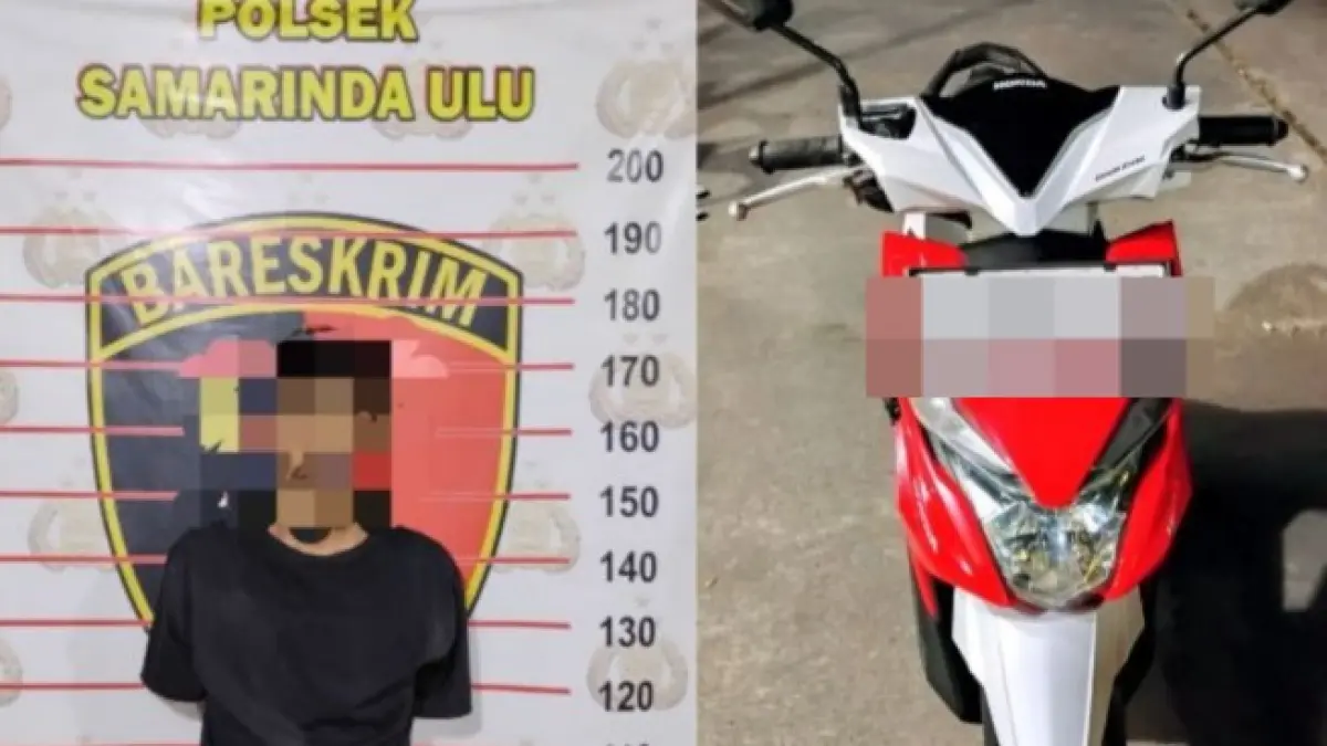 Tersangka dan barang bukti.