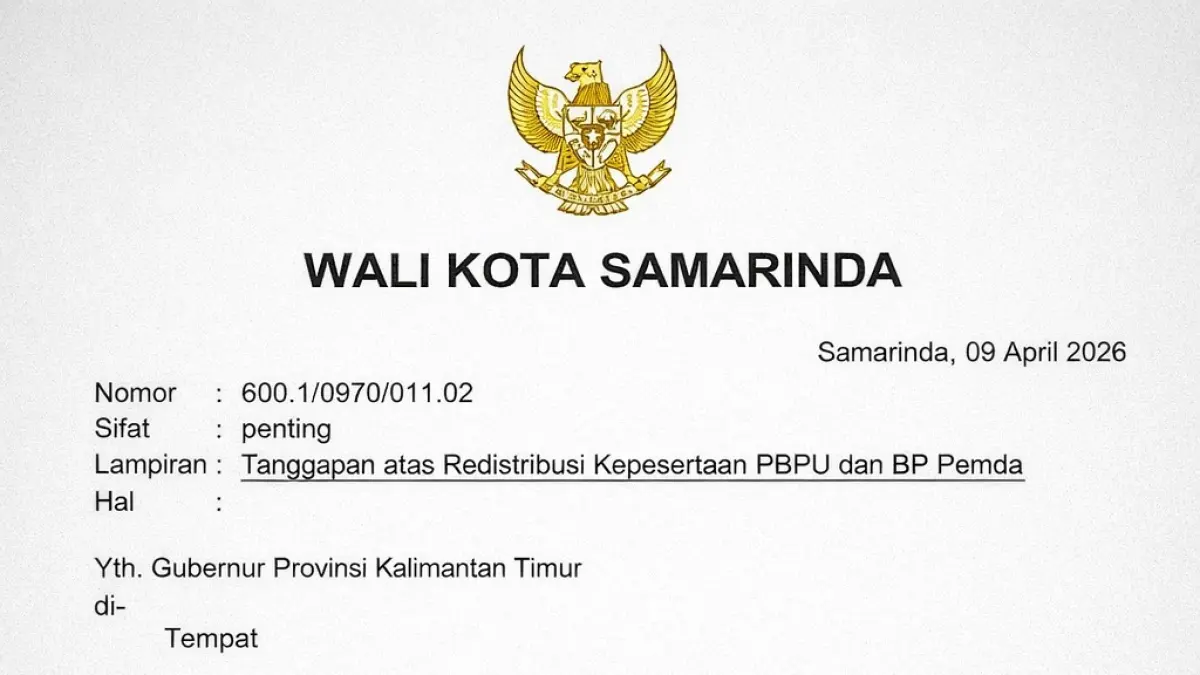 Surat Wali Kota Samarinda.