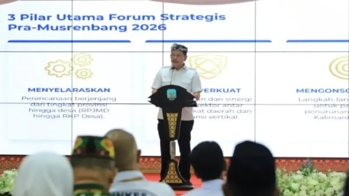TARGET: Wagub Kaltara, Ingkong Ala membuka Pra Musrenbang Tematik Stunting Kaltara 2026. FOTO: DKISP KALTARA
