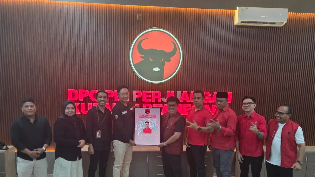 DPC PDI Perjuangan Kukar menyambut kunjungan Bawaslu untuk pengawasan data SIPOL (Elmo/Prokal.co)