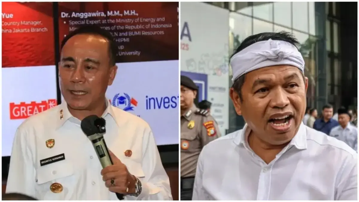  Krisantus Kurniawan (kiri) dan Dedi Mulyadi.