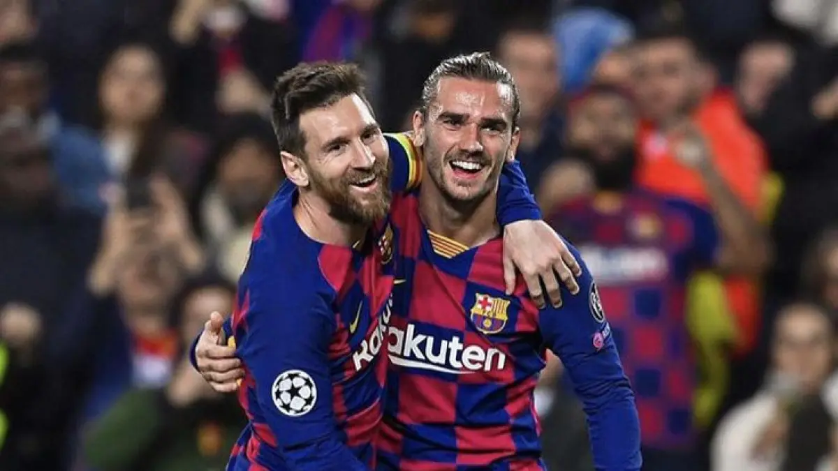 Messi dan Griezmann saat masih di Barcelona.