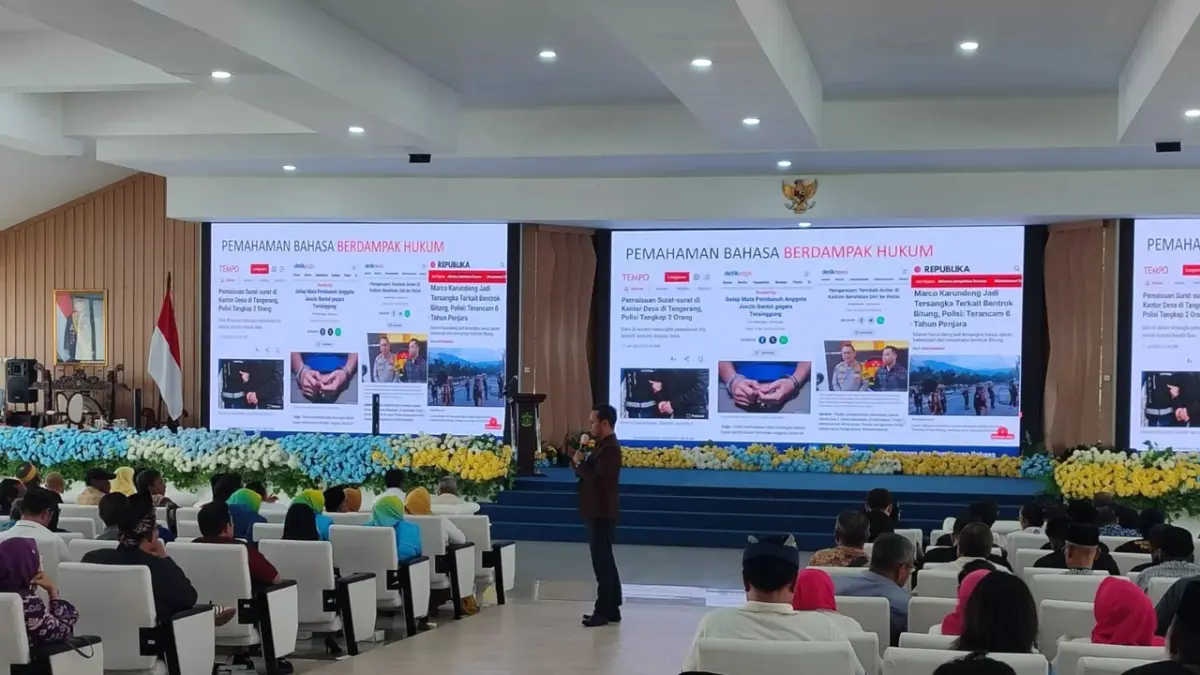 Suasana pertemuan anggota Ormas yang digagas Kesbangpol Kaltim, Senin 13 April 2026. 
