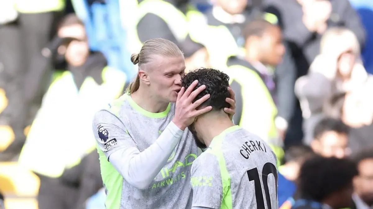 Erling Haaland dan Rayan Cherki