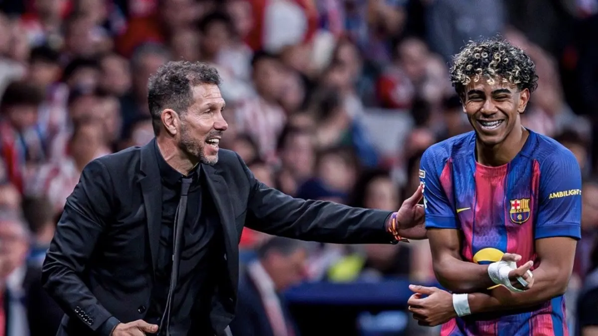 Diego Simeone dan Lamie Yamal.