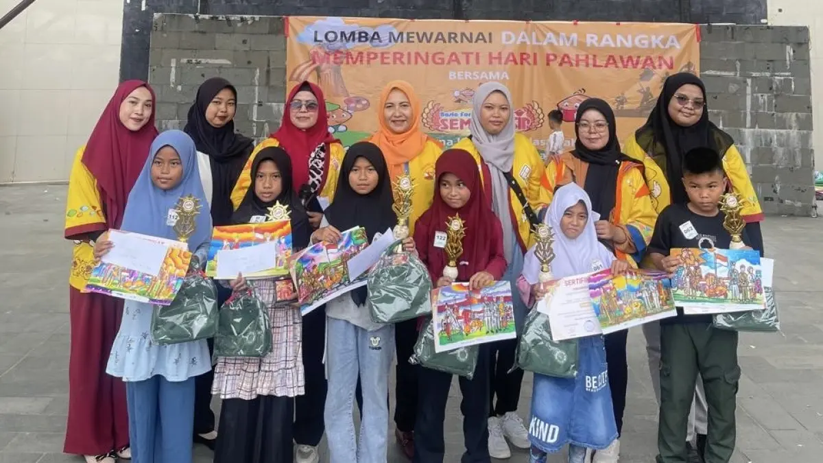 AJANG SEBELUMNYA: Para pemenang lomba mewarnai gelaran Sempoa SIP TC PPU, Minggu, 9 November 2025.
