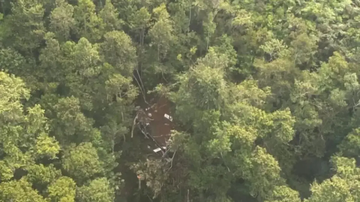 Titik jatuh helikopter di Sanggau.