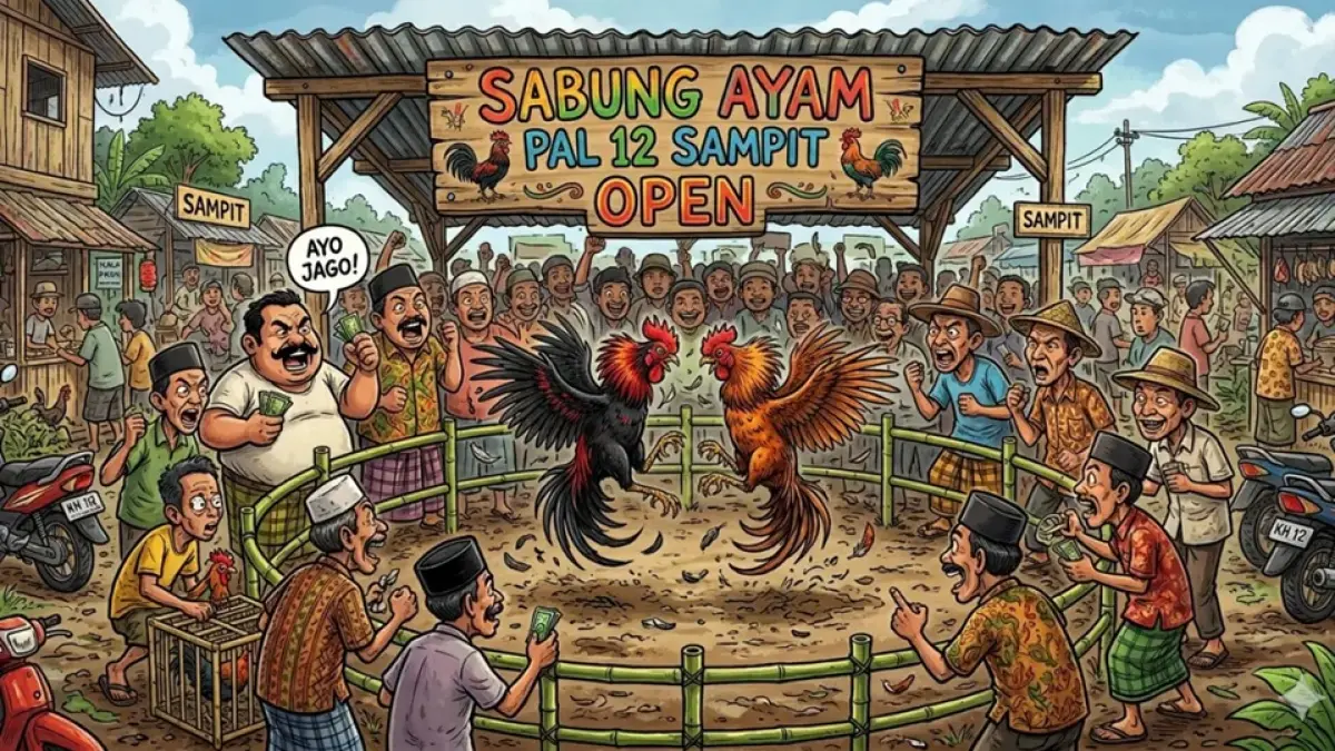 Ilustrasi sabung ayam.