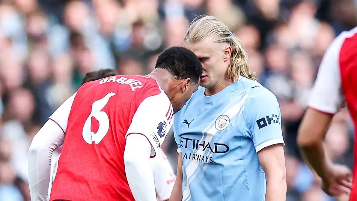 Gabriel dan Haaland terlibat cekcok.