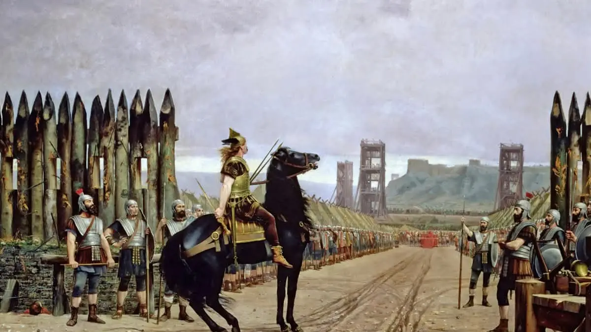 Ilustrasi Galia menyerah kepada Romawi.