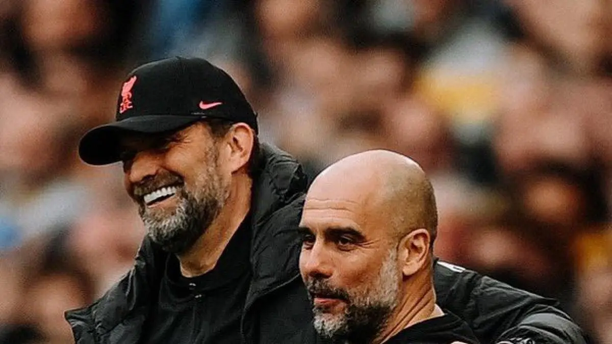 Klopp dan pelatih Man City, Pep Guardiola.
