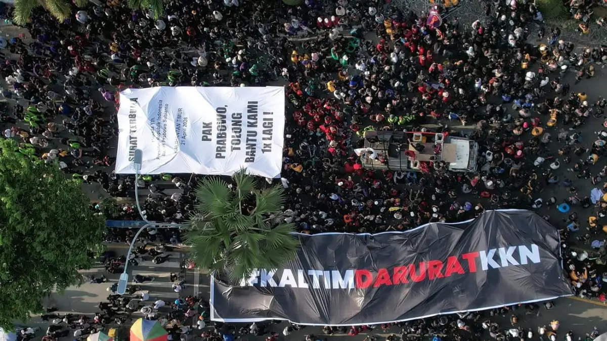 Aksi massa 21 April lalu di Samarinda.