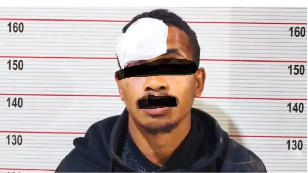 Nikson Toto usai ditangkap tim resmob Polres Kobar (Polres/Radar Sampit)