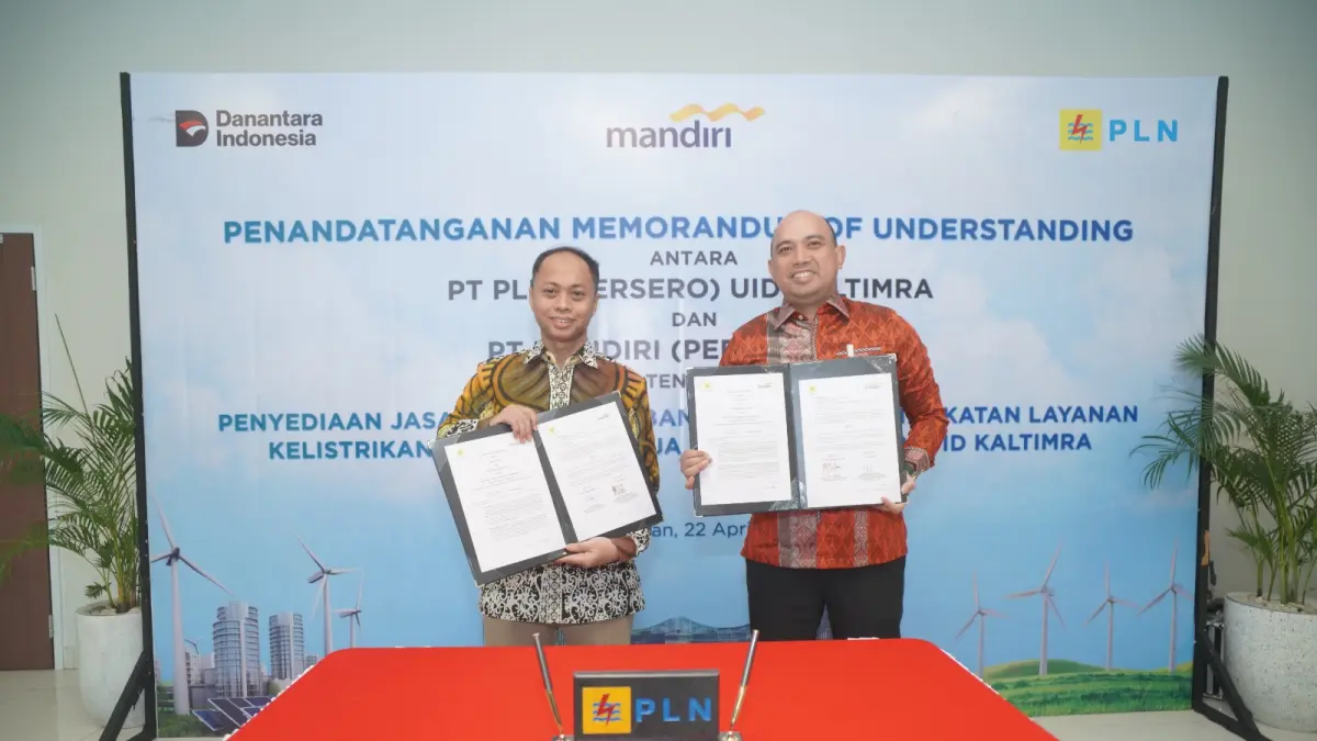 PT PLN (Persero) UID Kaltimra menjalin kerja sama strategis dengan PT Bank Mandiri (Persero) Tbk melalui penandatanganan MoU terkait penyediaan jasa layanan perbankan.