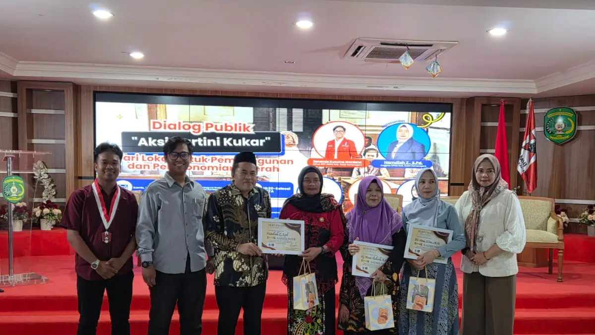 Diskusi publik yang digelar GMNI Kukar bersama DPRD mengenai aksi Kartini (Elmo/Prokal.co)