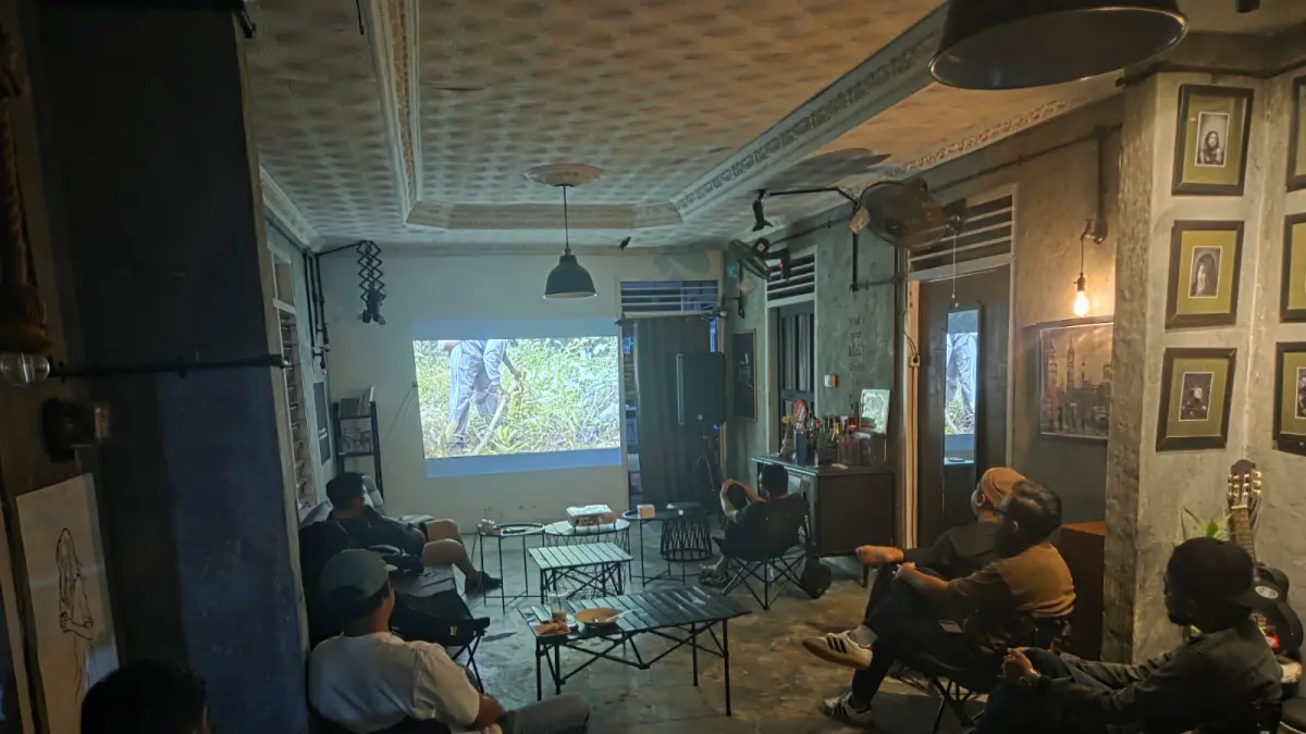 Nobar film Pesta Babi yang diinisiasi Komunitas Pelem Indie Tenggarong (Elmo/Prokal.co)