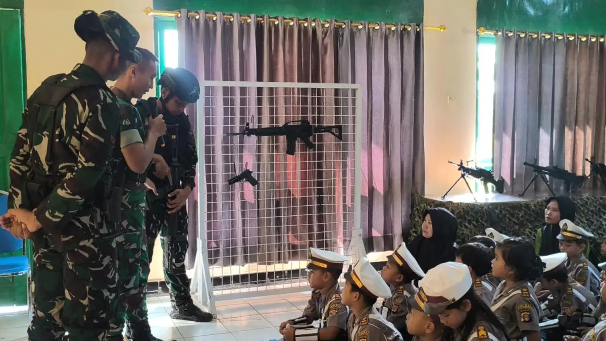 Kunjungan TK Bhayangkari Kukat ke Yonarmed 22/Kesumawira (Istimewa)