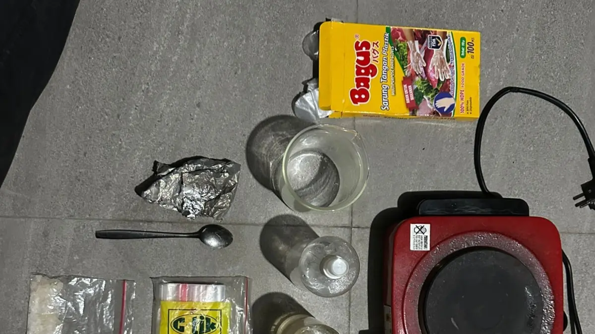 Barang bukti yang diamankan.