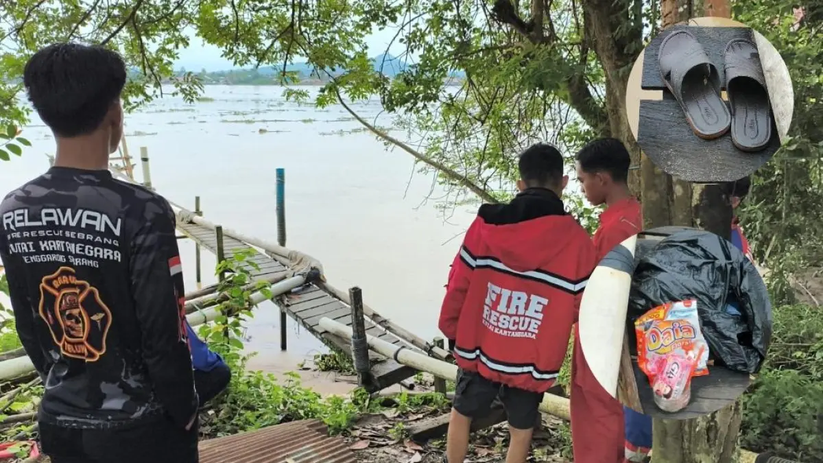 Pihak tim gabungan meninjau lokasi terlapornya J tenggelam (Istimewa)