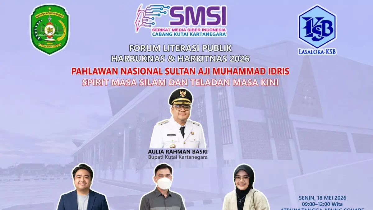 Flyer Forum Literasi Publik Harbuknas dan Harkitnas di Tenggarong.