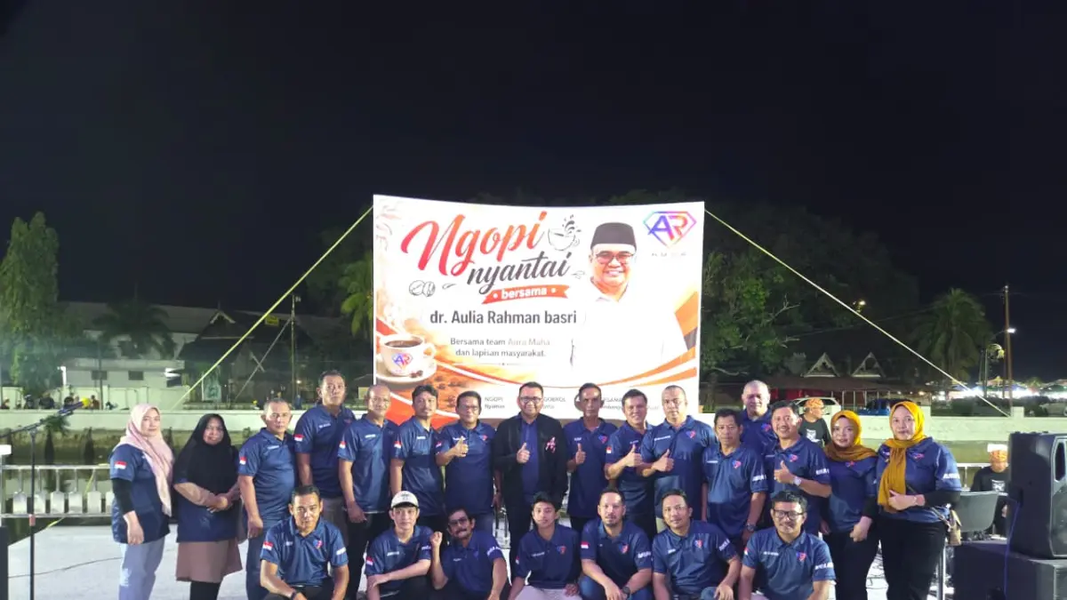 Ngopi Bareng bersama Bupati Kukar Aulia Rahman Basri yang digelar Aura Maha Kukar di Taman Musik Tenggarong (Elmo/Prokal.co)