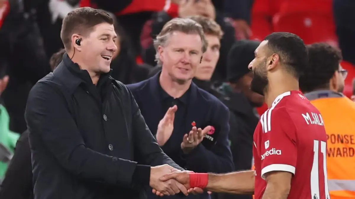 Mo Salah dan Steven Gerrard