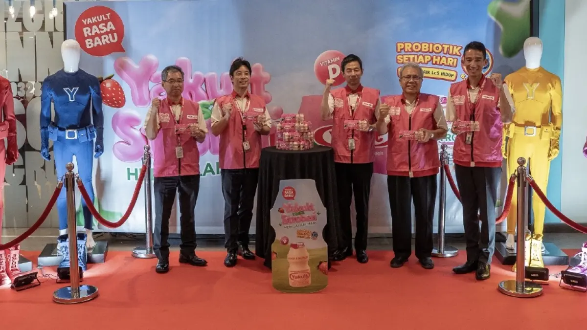 BARU: PT Yakult Indonesia Persada memperkenalkan varian rasa terbaru, stroberi, Senin, 25 Mei 2026. ISTIMEWA