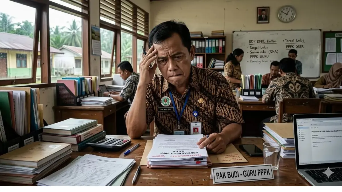  Nasib guru PPPK di Kaltim masih menggantung dan belum jelas. Bahkan insentif yang diterima jauh dari kata standar. (Foto: Ilustrasi AI)