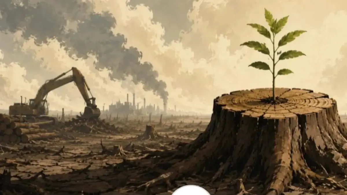 Ilustrasi kerusakan hutan.