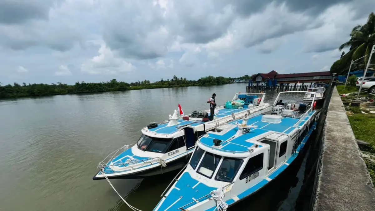 ANGKUTAN: Speedboat yang menjadi salah satu transportasi air di Kaltara.