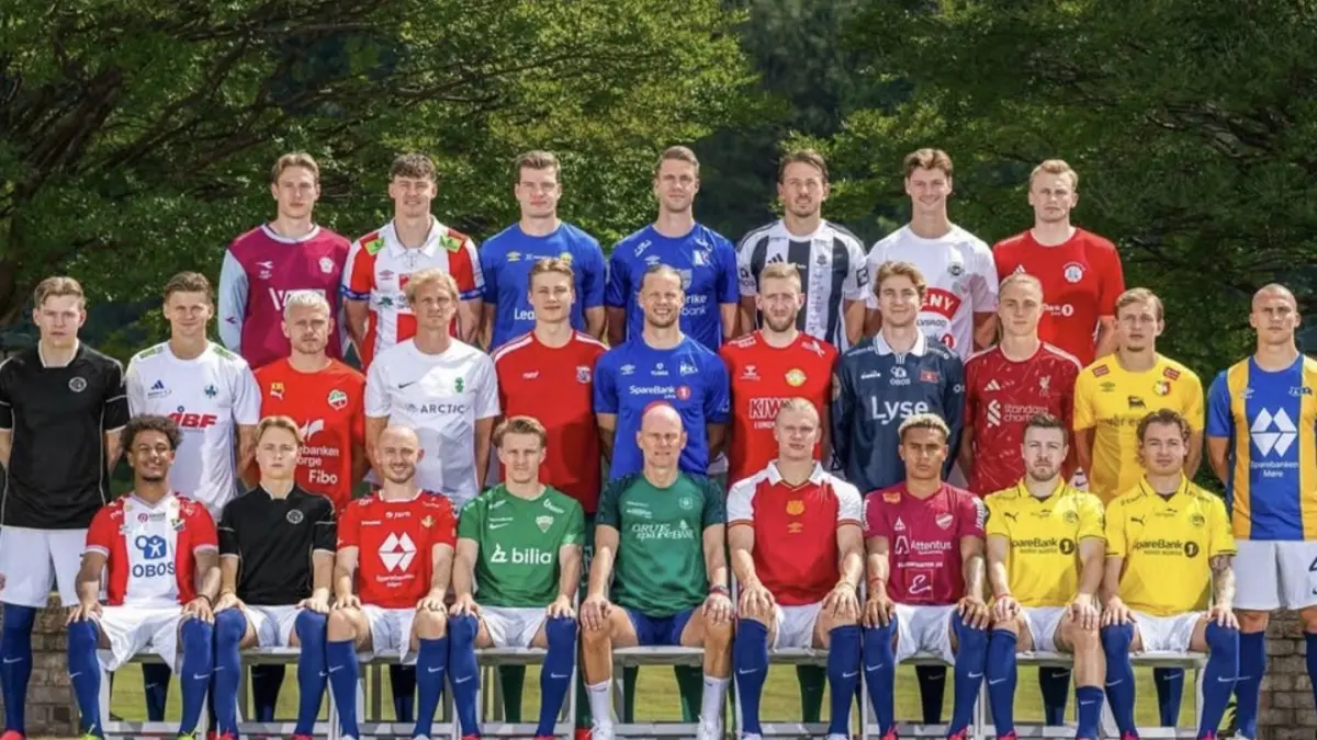 Semua pemain timnas Norwegia dengan seragam klub pertamanya.