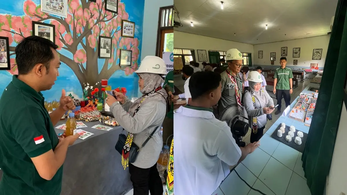 Sekretaris Eksekutif Sekretariat Kewenangan Ilmiah Keanekaragaman Hayati BRIN, Ruliyana Susanti saat mengunjungi SMP Indah Makmur di Kotawaringin Barat, Kalteng.