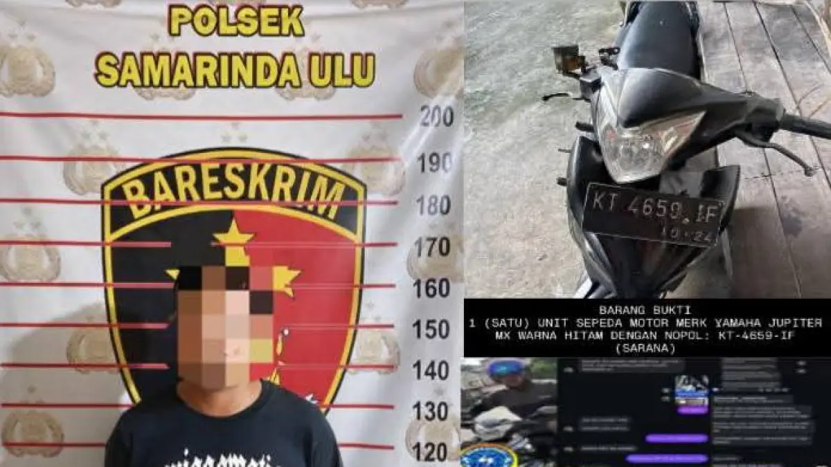 Tersangka dan barang bukti.
