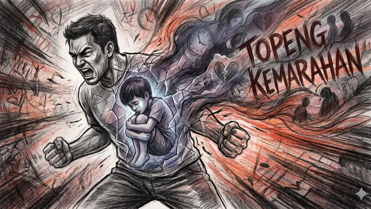Ilustrasi marah dan agresif.
