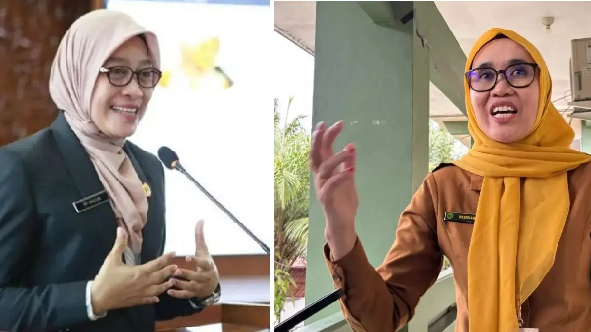 Sekda Kaltim Sri Wahyuni dan Dasmiah.