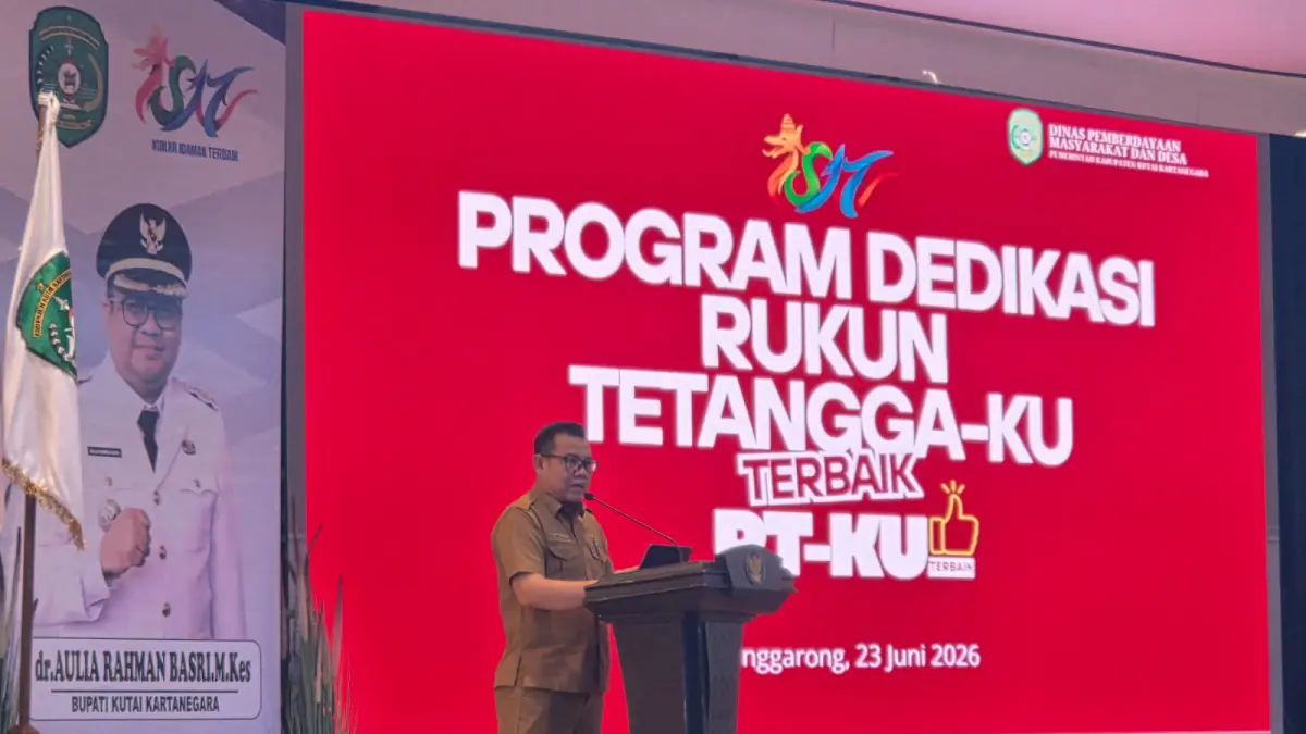 Kepala DPMD Kukar, Arianto saat menjelaskan program RT-Ku Terbaik (Elmo/Prokal.co)