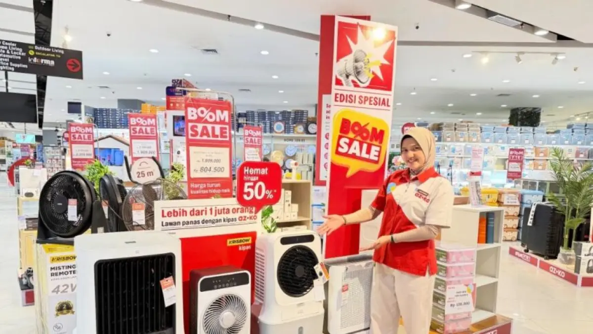 Menjelang akhir Juni 2026, AZKO menghadirkan program BOOM SALE dengan sederet promo besar untuk berbagai kebutuhan rumah tangga.