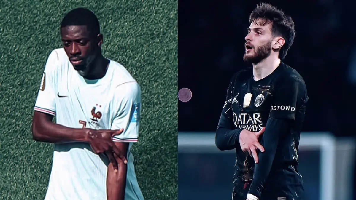 Ousman Dembele dan Khvicha Kvaratskhelia.