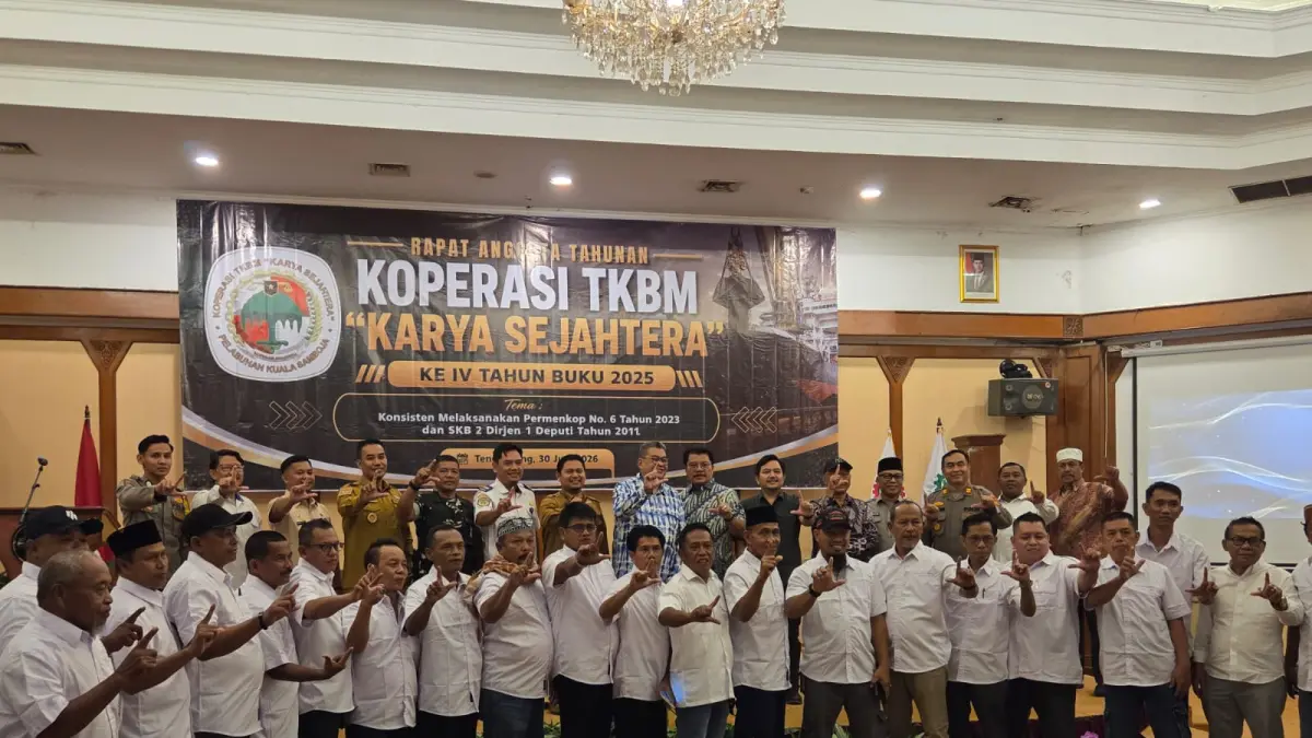 RAT Tahun Buku 2025 TKBM Kuala Samboja di Hotel Grand Elty Singgasana Tenggarong (Elmo/Prokal.co)