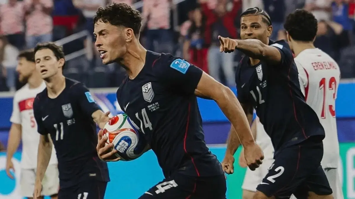 Selebrasi pemain Amerika Serikat usai mencetak gol pada Piala Dunia 2026. The Stars and Stripes memburu tiket ke babak 16 besar saat menghadapi Bosnia dan Herzegovina. (Instagram @usmnt)