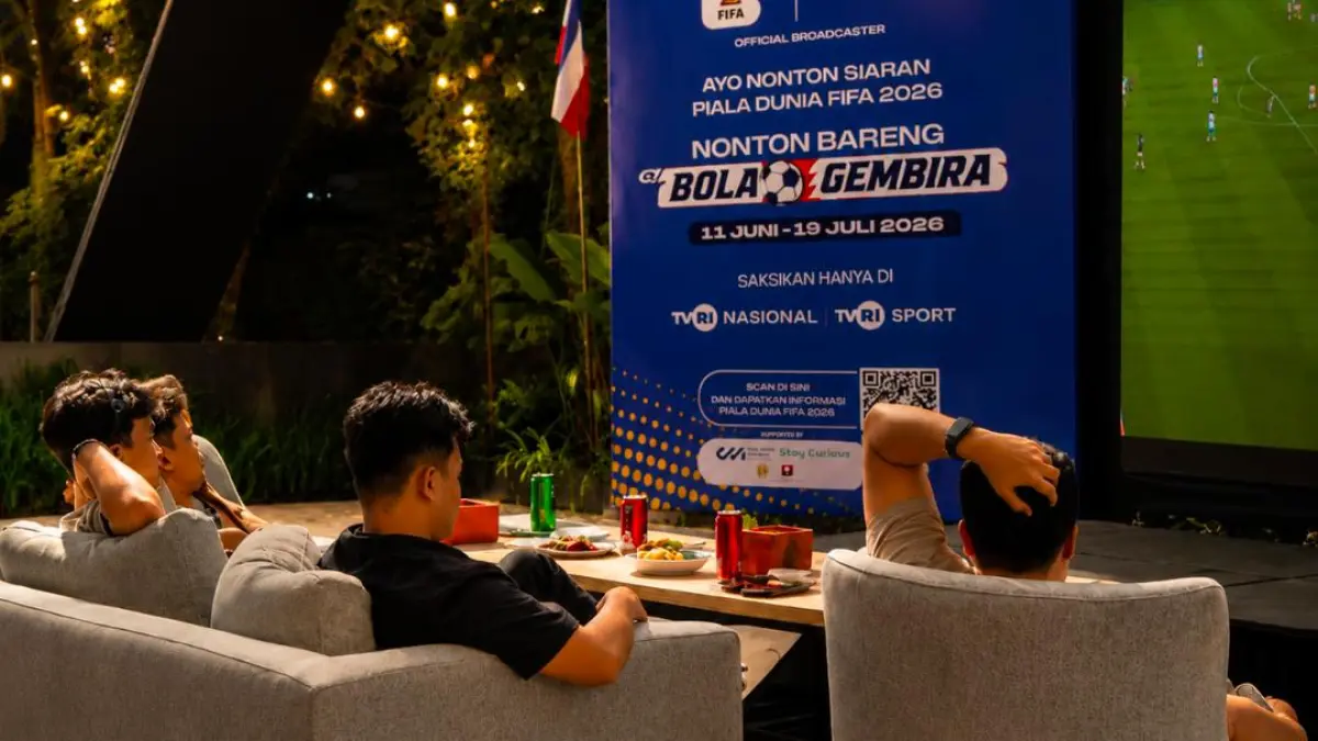 Mulai 1 Juli hingga 20 Juli 2026, tamu dapat menikmati paket Watch Party dengan harga mulai dari IDR 150.000 net per orang untuk paket F&B “Grab & Goals”.